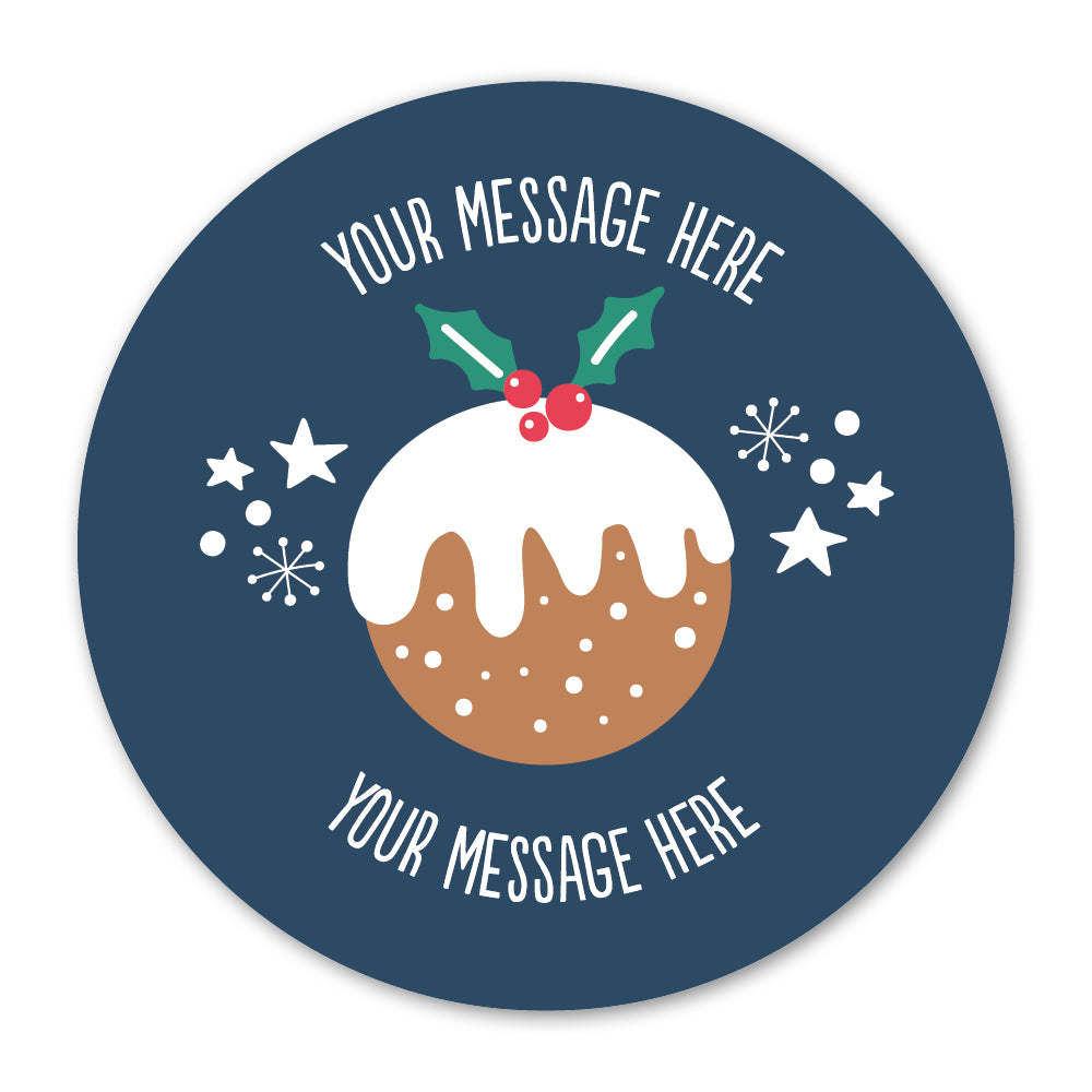 Pudding Christmas Gift Label