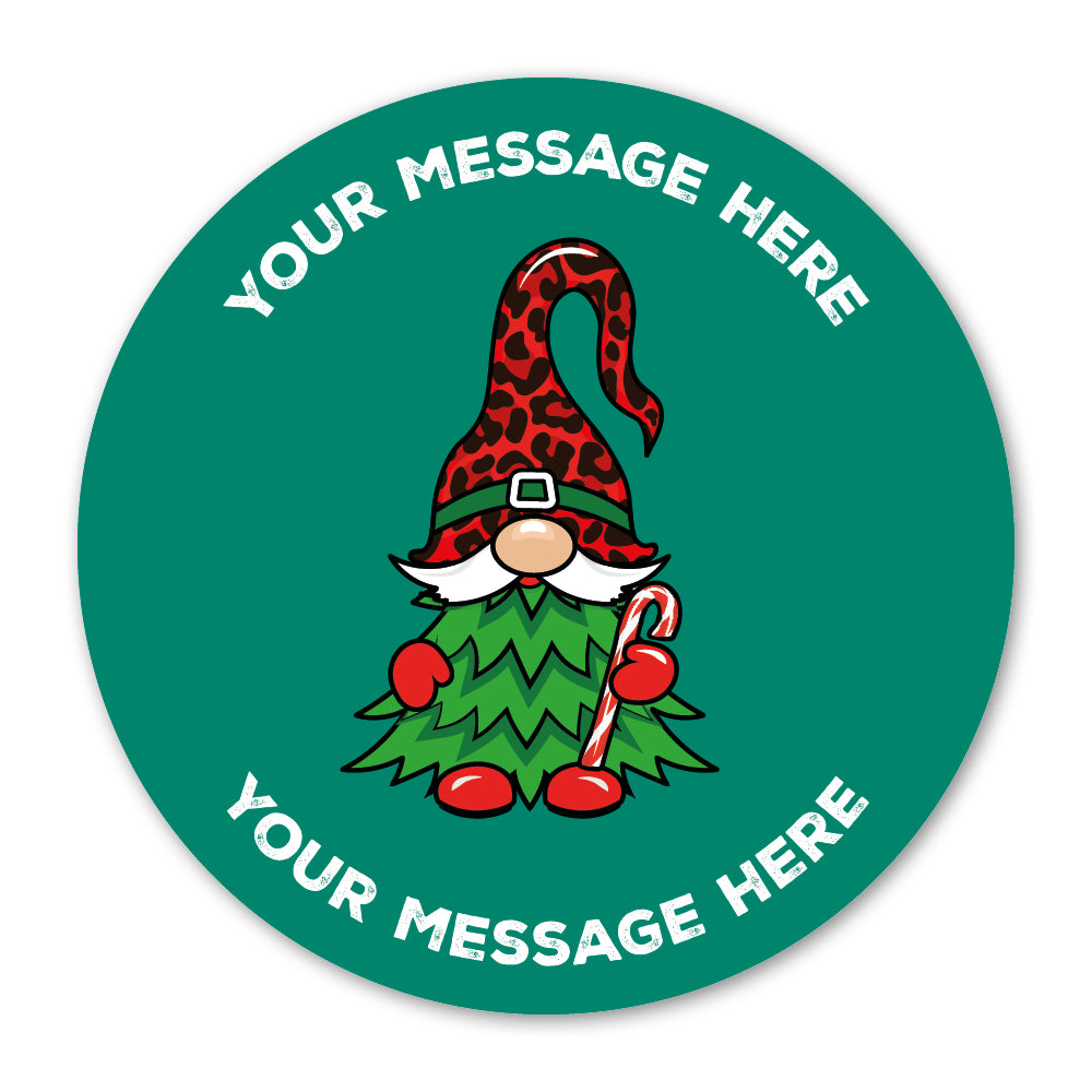 Tree Gnome Christmas Gift Label