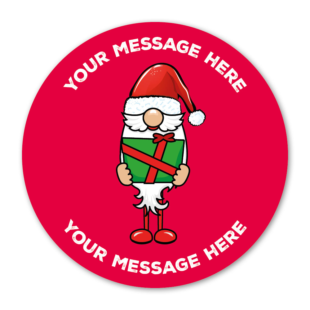 Present Gnome Christmas Gift Label