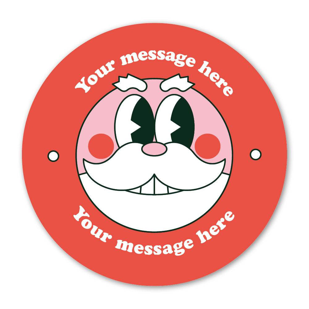 Retro Santa Christmas Gift Label