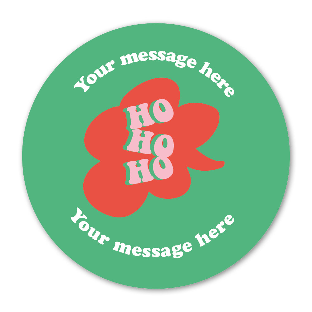 Retro Ho Ho Ho Christmas Gift Label