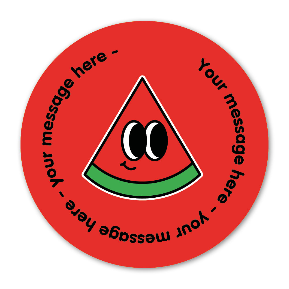 Self Adhesive Paper Label - Smiling Melon Gift Label