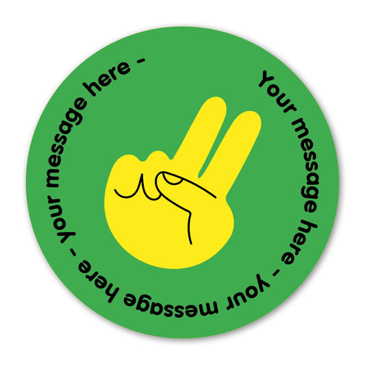 Self Adhesive Paper Label - Custom Peace Sign Gift Label