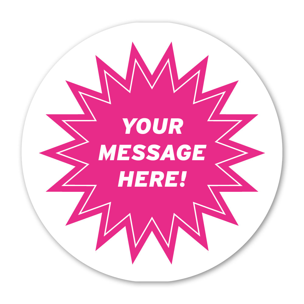 Self Adhesive Paper Label - Pink White Gift Label