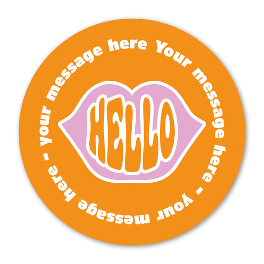Self Adhesive Paper Label - Custom Fun Hello Label