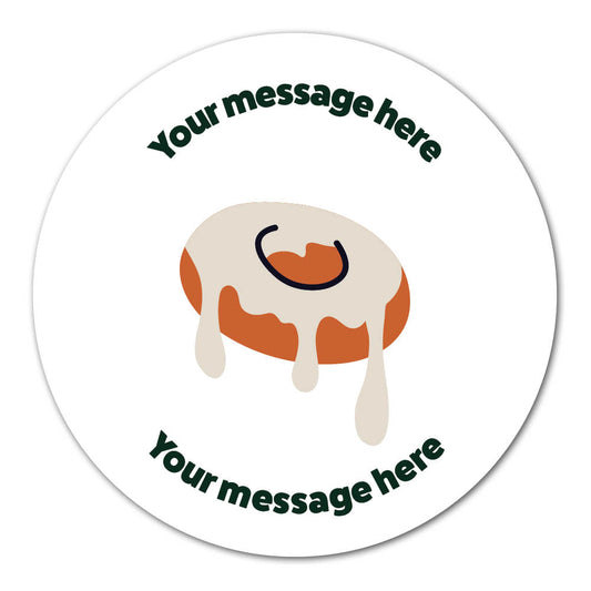 Durable Polypropylene Label - Custom Ice Donut Label