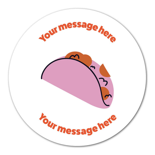 Custom Durable Polypropylene Label - Taco Food Label