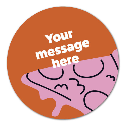 Custom Durable Polypropylene Label - Pizza Slice Food Label