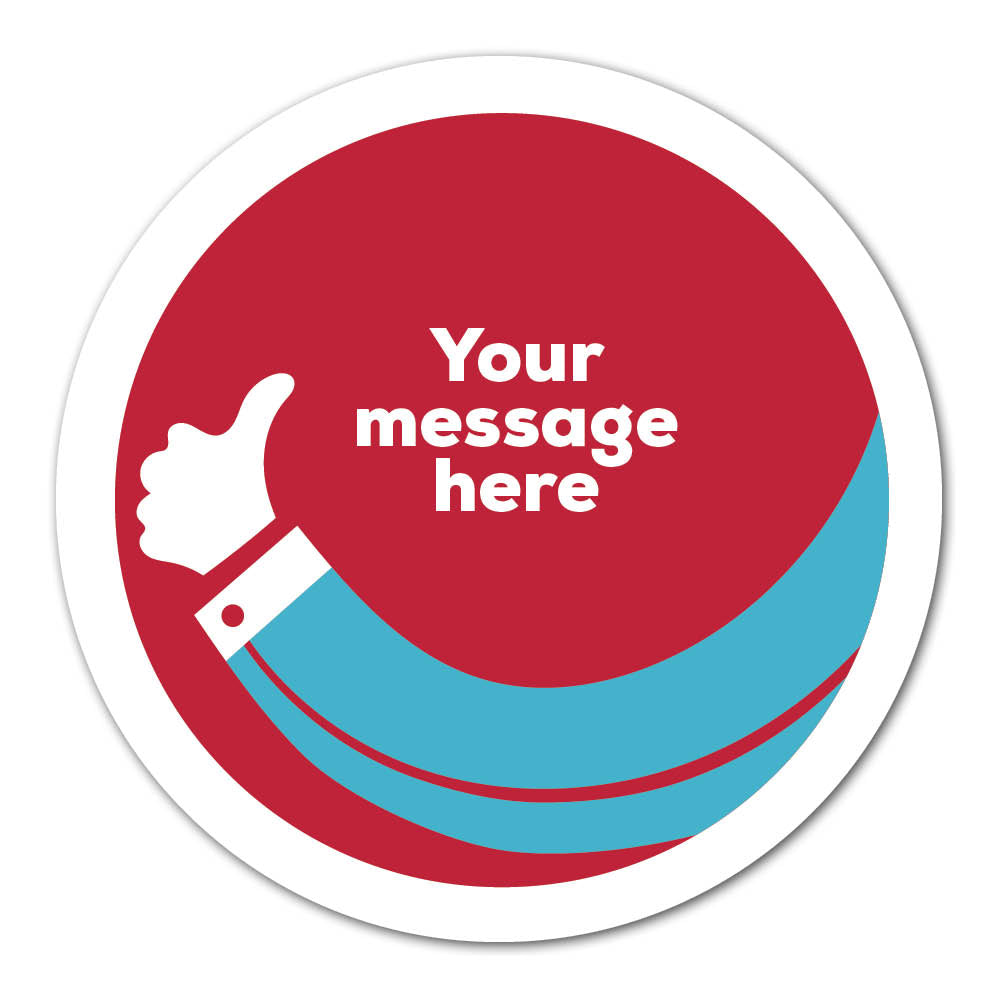 Self Adhesive Paper Label - Red Thumbs Up Rewards Label
