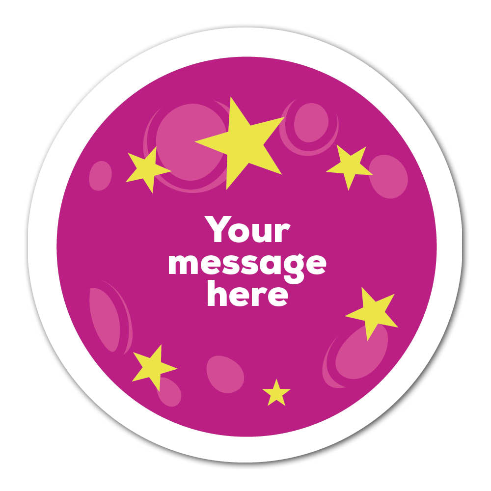 Self Adhesive Paper Label - Custom Starry Rewards Label