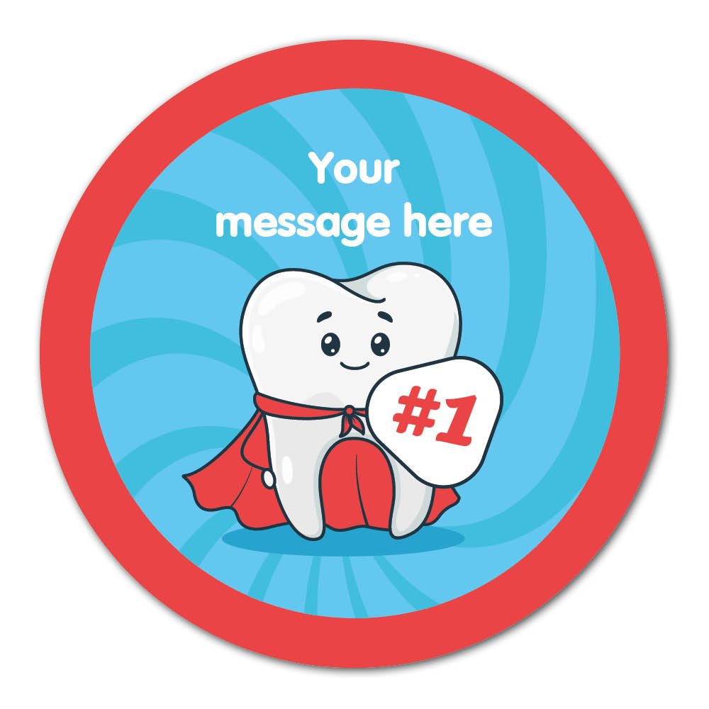 Self Adhesive Paper Label - Super-Tooth Dentist Reward Label
