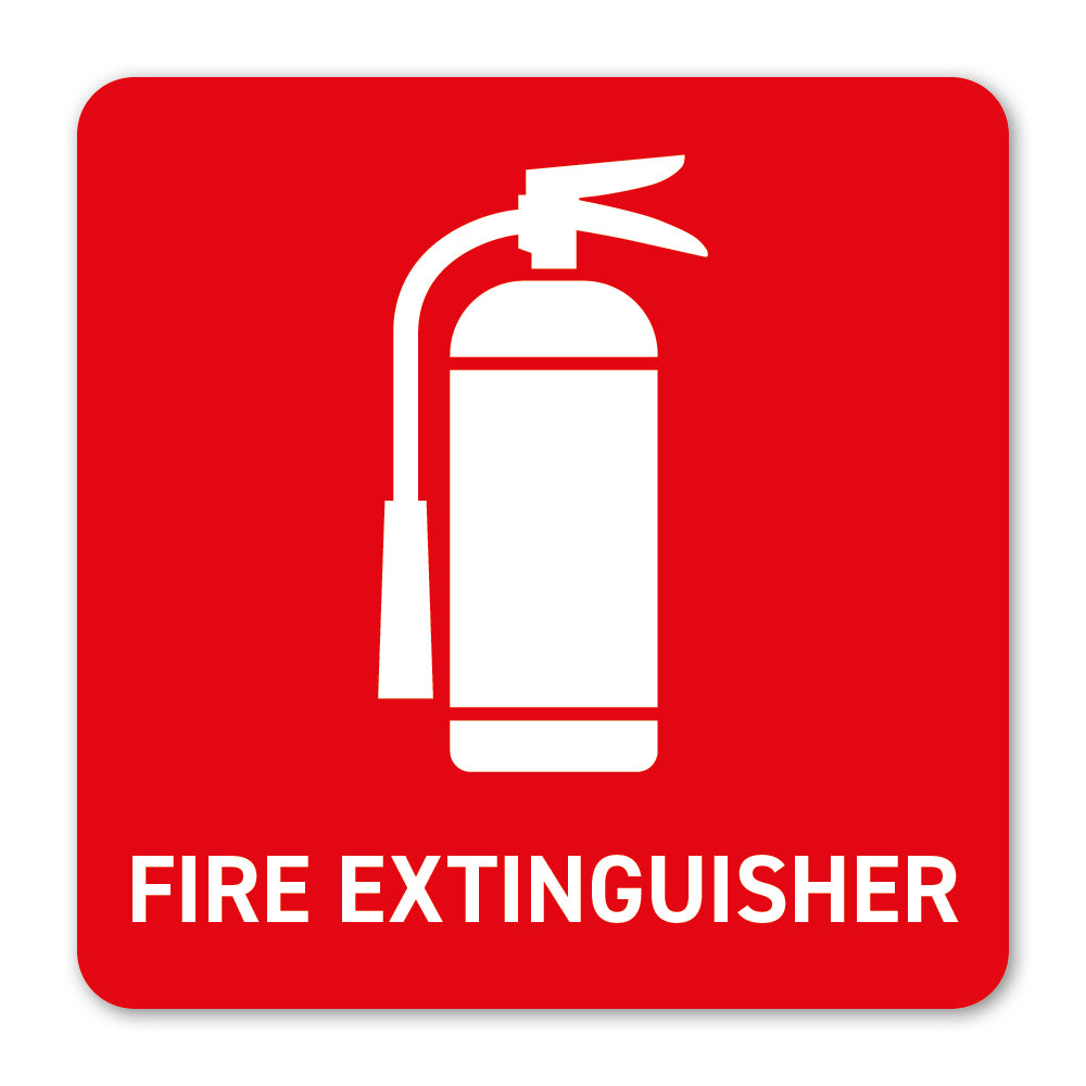 Fire Extinguisher Label – Durable Polypropylene Sticker – Health & Safety Label