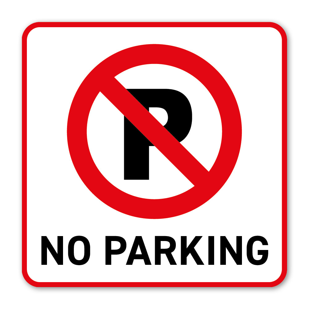 Durable Polypropylene Label - Durable No Parking Label