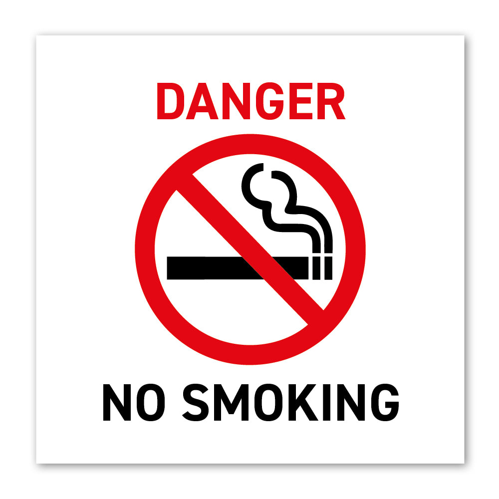 No Smoking Label – Durable Polypropylene Sticker – Health & Safety Label