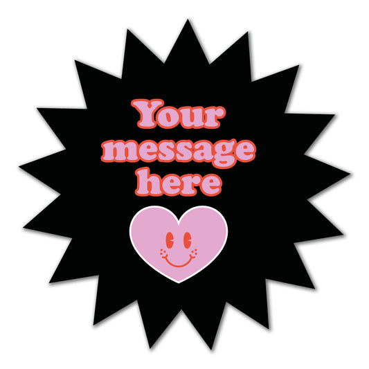 Personalised Star Cut  Label - Self Adhesive