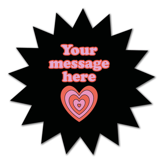 Self Adhesive Paper Label - Personalised Star Cut Label