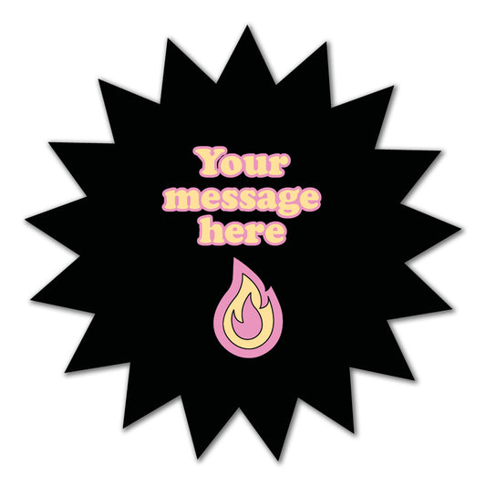 Self Adhesive Paper Label - Personalised Star Cut Message Label