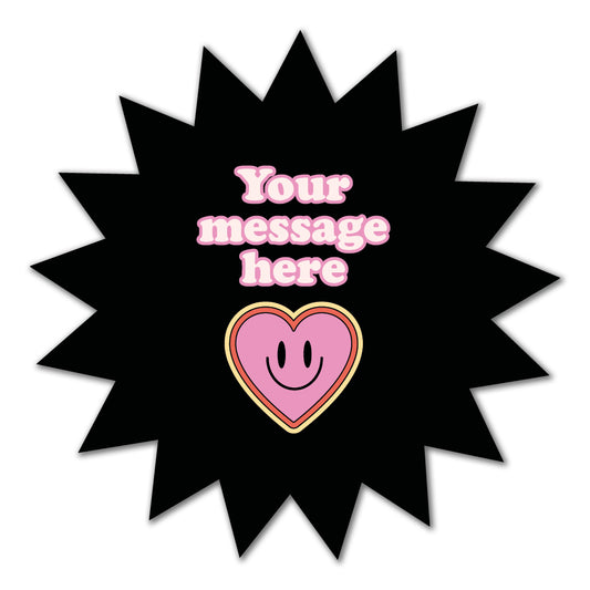 Self Adhesive Paper Label - Custom Template Star Cut Message Label