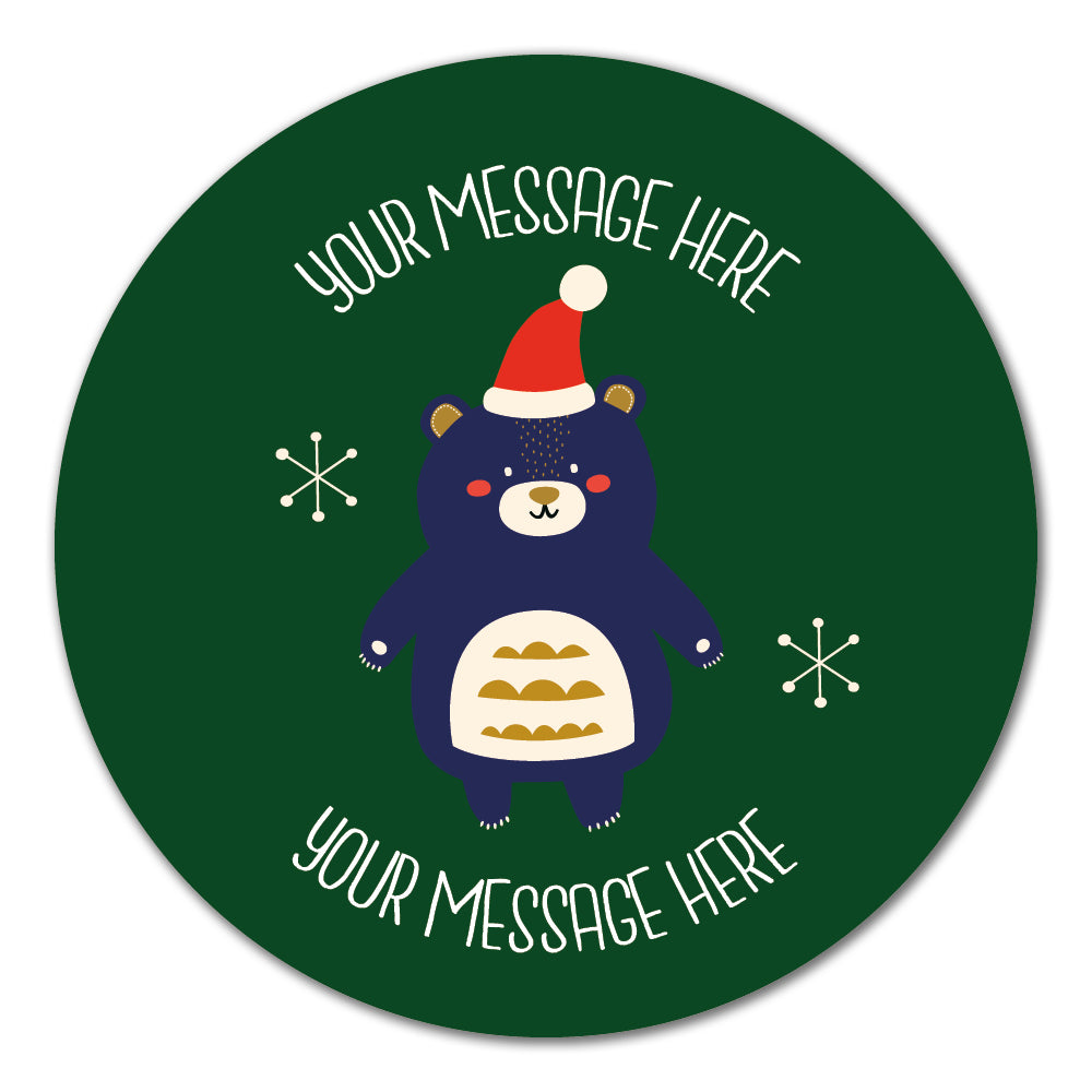 Christmas Bear Present Label