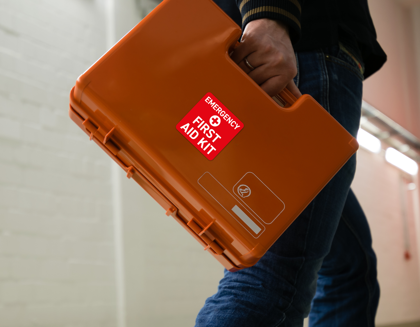 Durable Polypropylene Label - Emergency First Aid Kit Label
