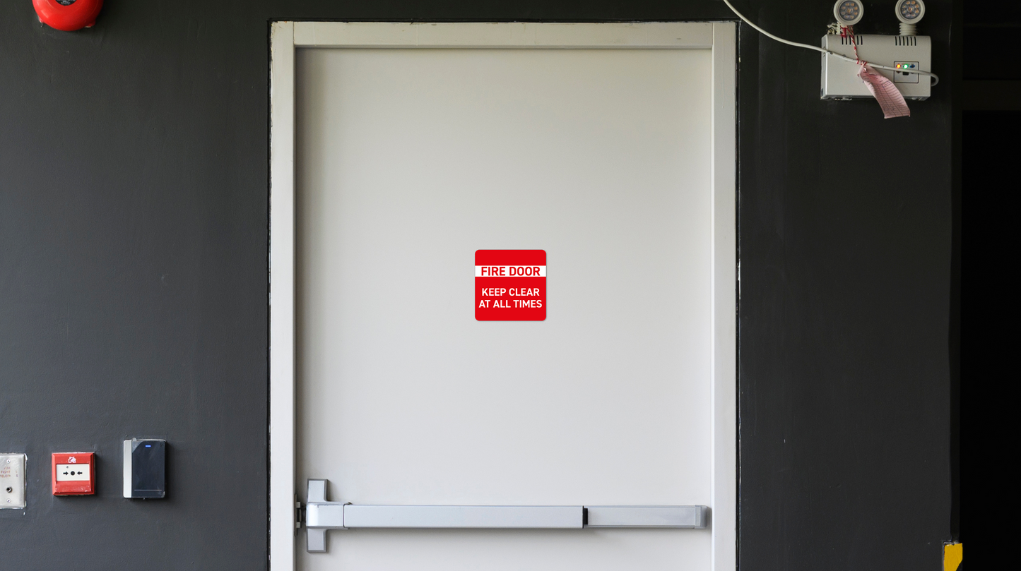 Durable Polypropylene Label - Fire Door Label