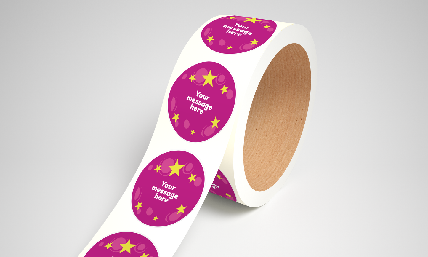 Self Adhesive Paper Label - Custom Starry Rewards Label