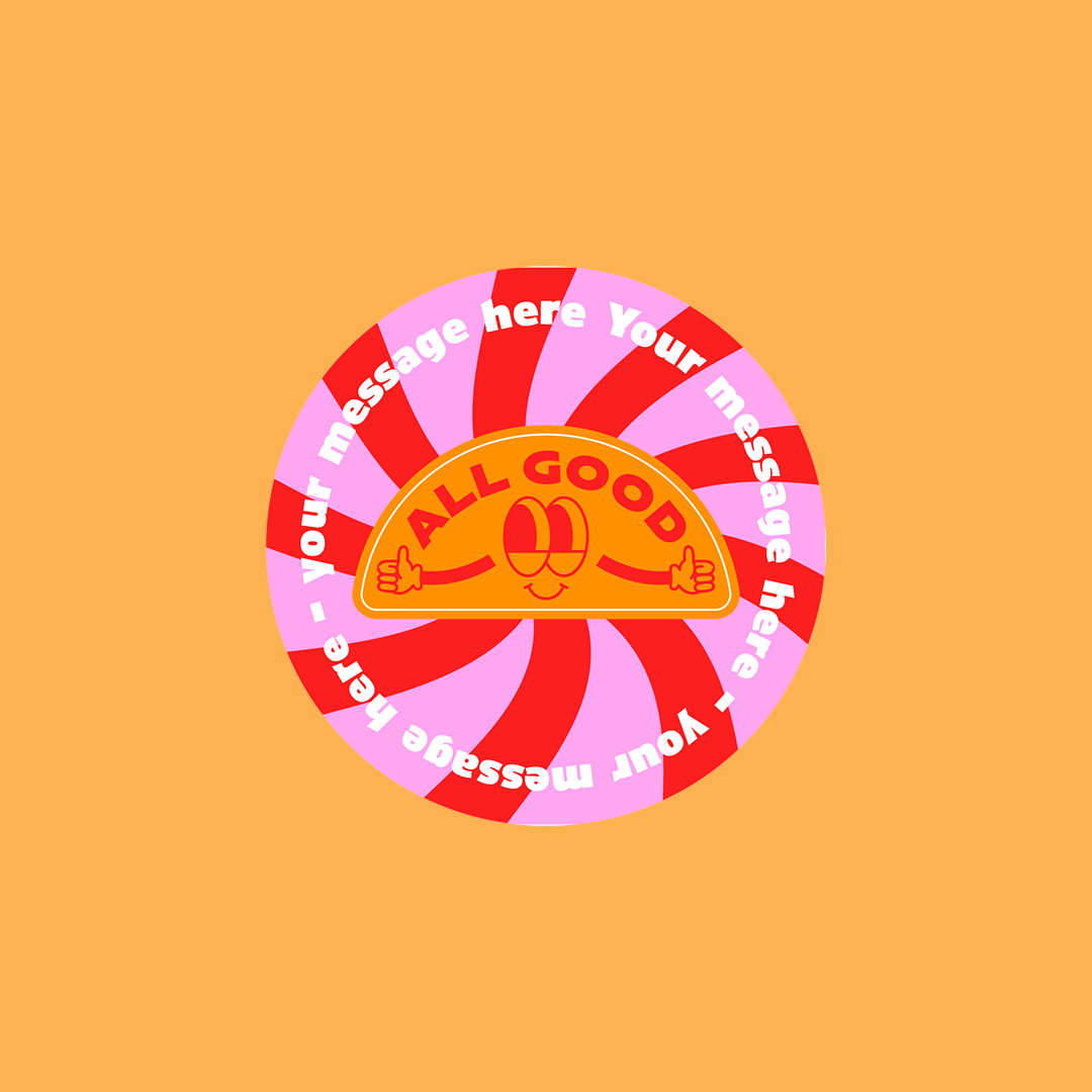 Self Adhesive Paper Label - Personalised All Good Taco Gift Label