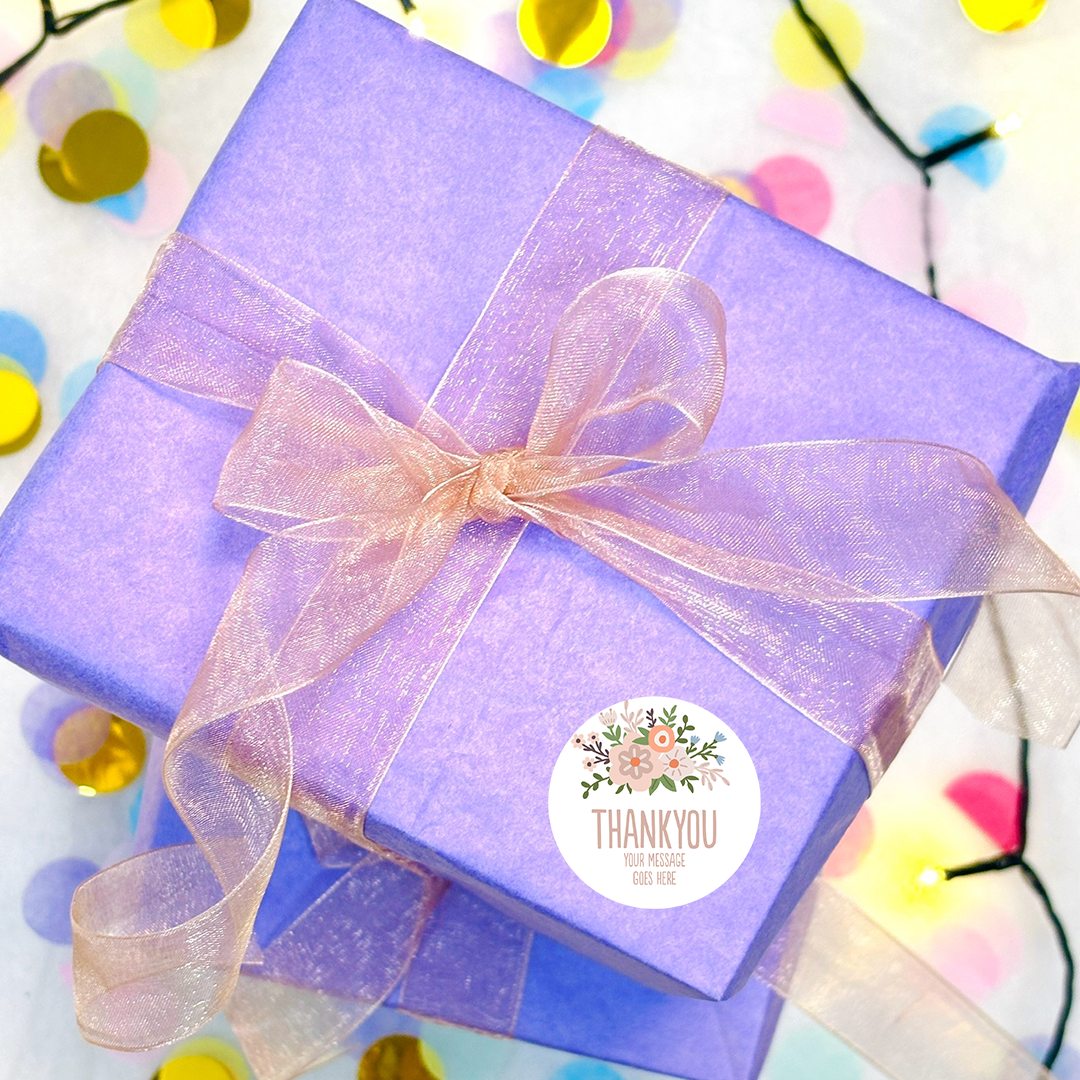 Self Adhesive Paper Label - Personalised Top Flowers Up Rewards Label