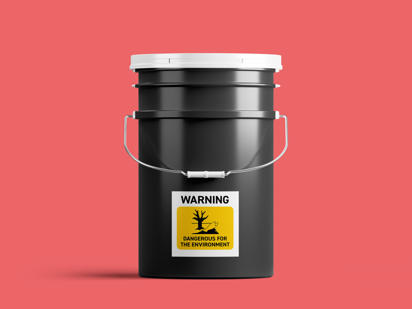 Durable Polypropylene Label - Warning Dangerous for the Environment Label