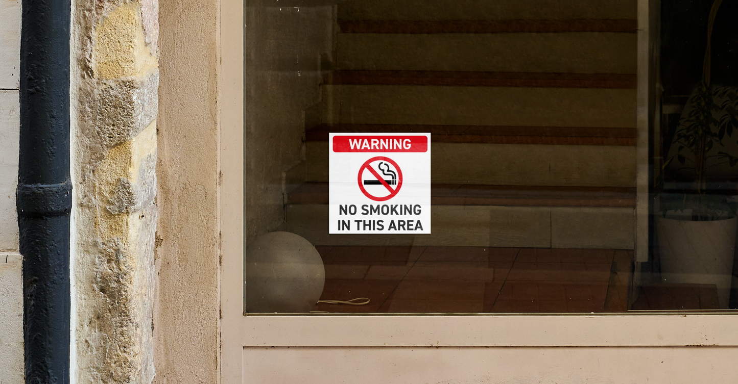 Polypropylene Label - No Smoking Allowed Label