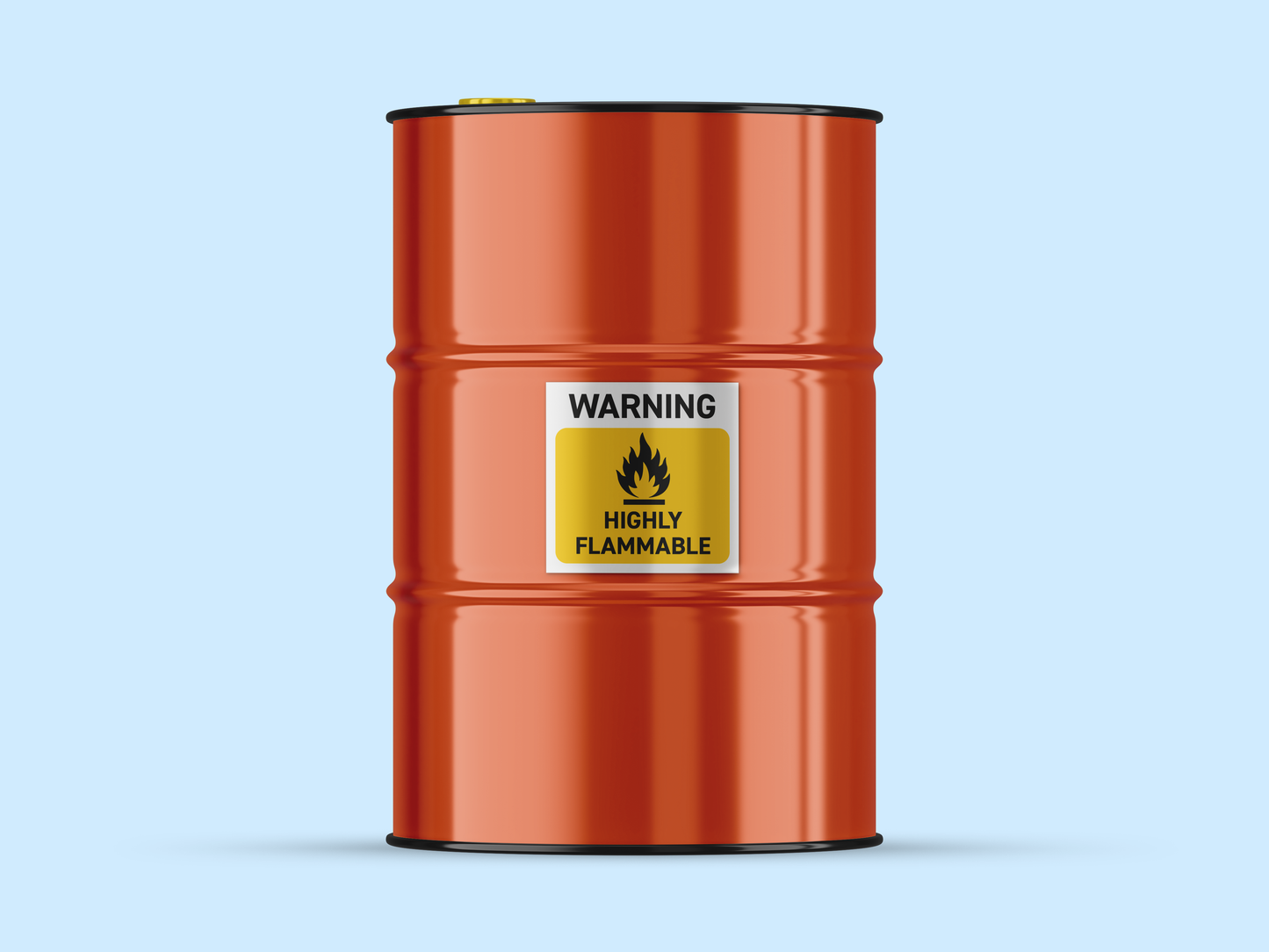 Durable Polypropylene Label - Highly Flammable Warning Label