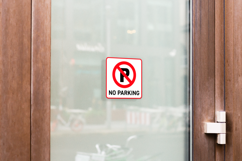 Durable Polypropylene Label - Durable No Parking Label