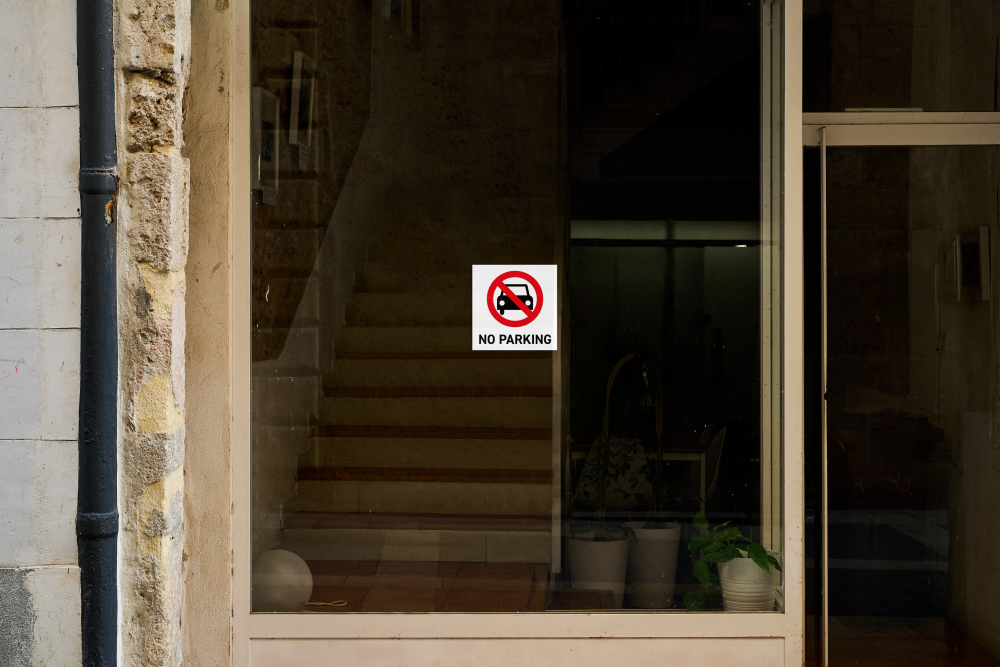 Durable Polypropylene Label - No Parking Warning