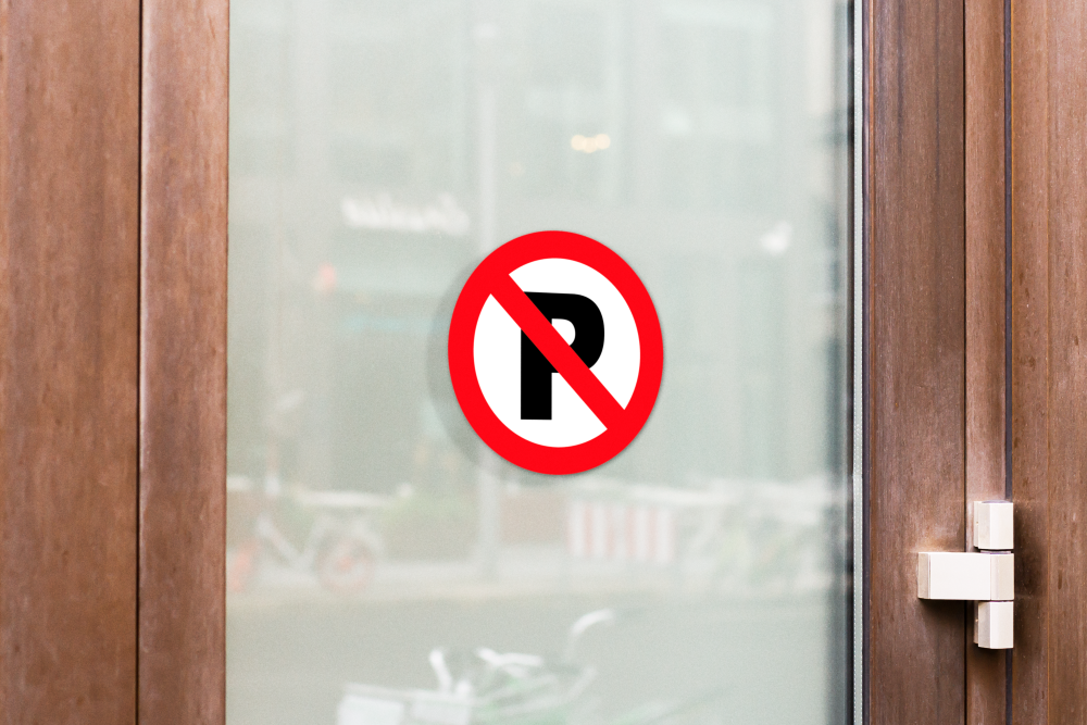 Durable Polypropylene Label - Durable No Parking Label