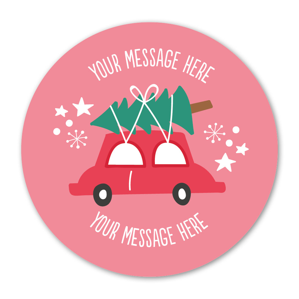 Driving Home For Christmas Gift Label