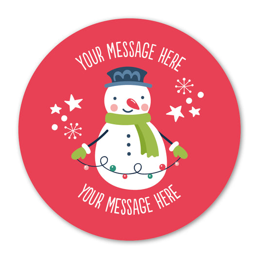 Snowman Christmas Gift Label