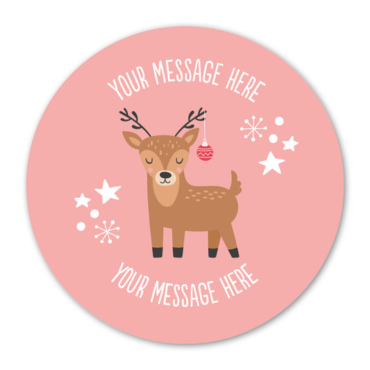 Reindeer Christmas Gift Label