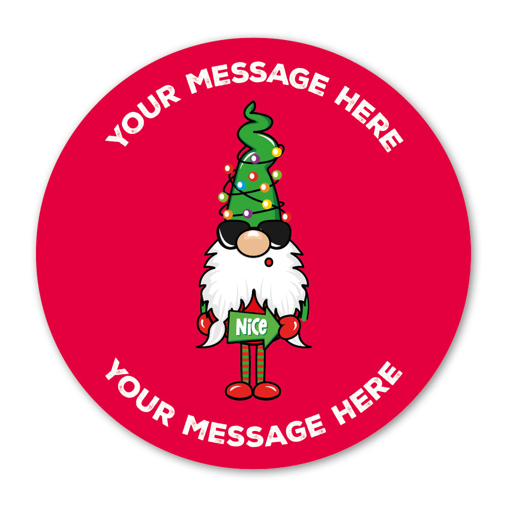 Nice Gnome Christmas Gift Label
