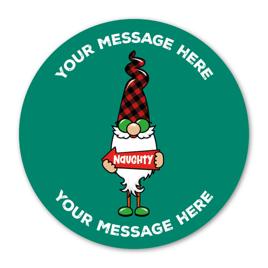 Naughty Gnome Christmas Gift Label