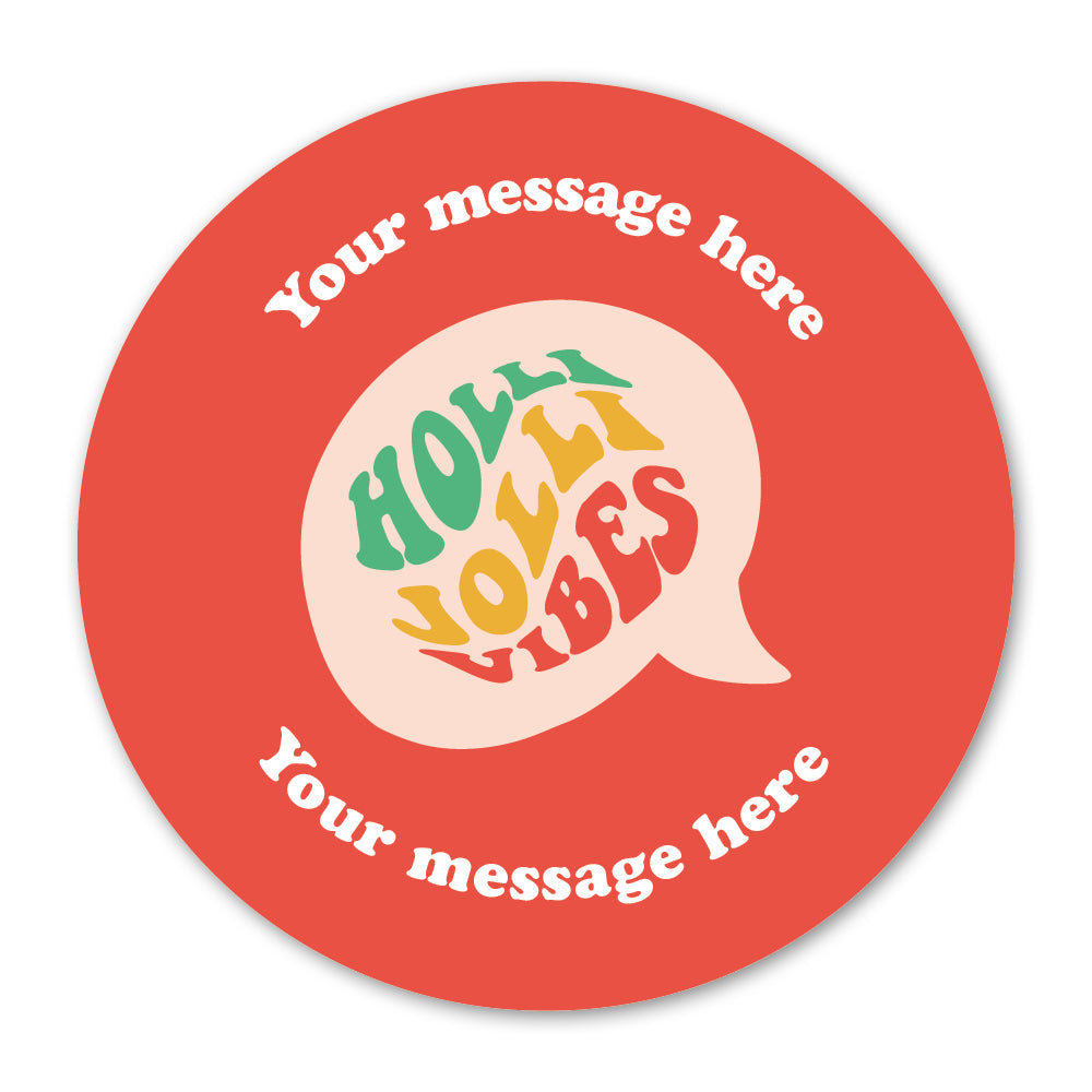 Retro Jolly Vibes Christmas Gift Label