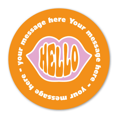 Self Adhesive Paper Label - Custom Fun Hello Label