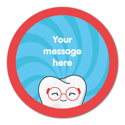 Tooth With Glasses Reward Sticker