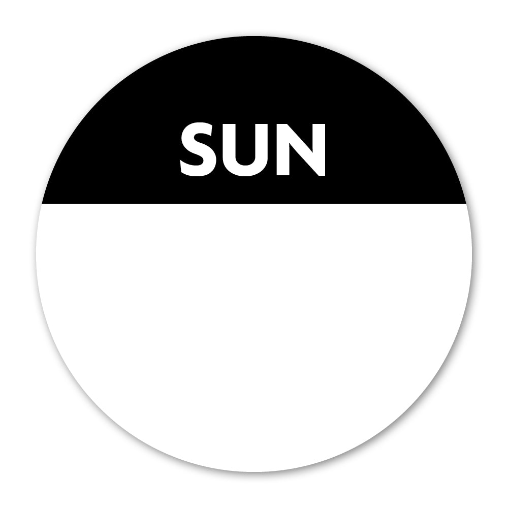 Black Sunday Day Dot Label