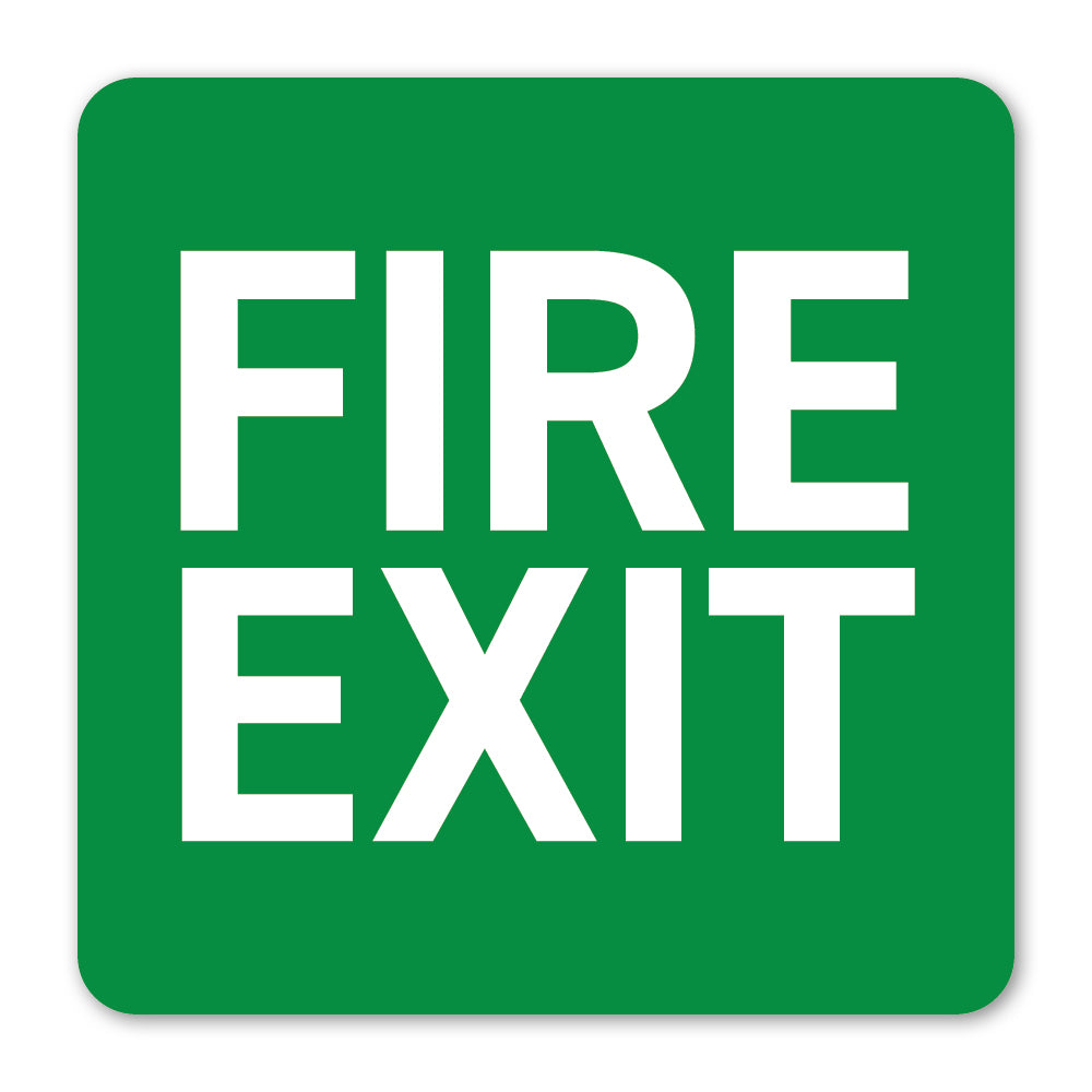 Green Fire Exit Label