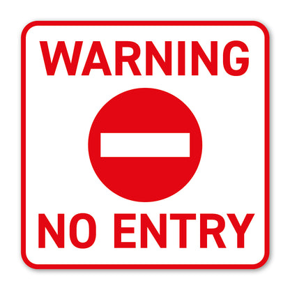 Warning No Entry Label – Durable Polypropylene Sticker – Health & Safety Label