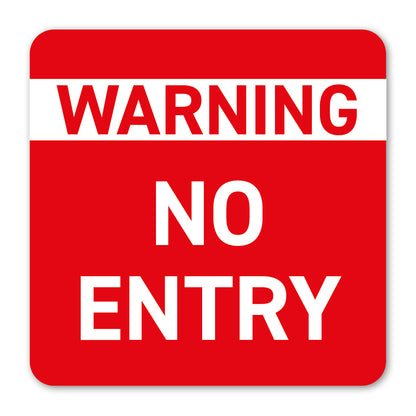 No Entry Label – Durable Polypropylene Sticker – Health & Safety Label