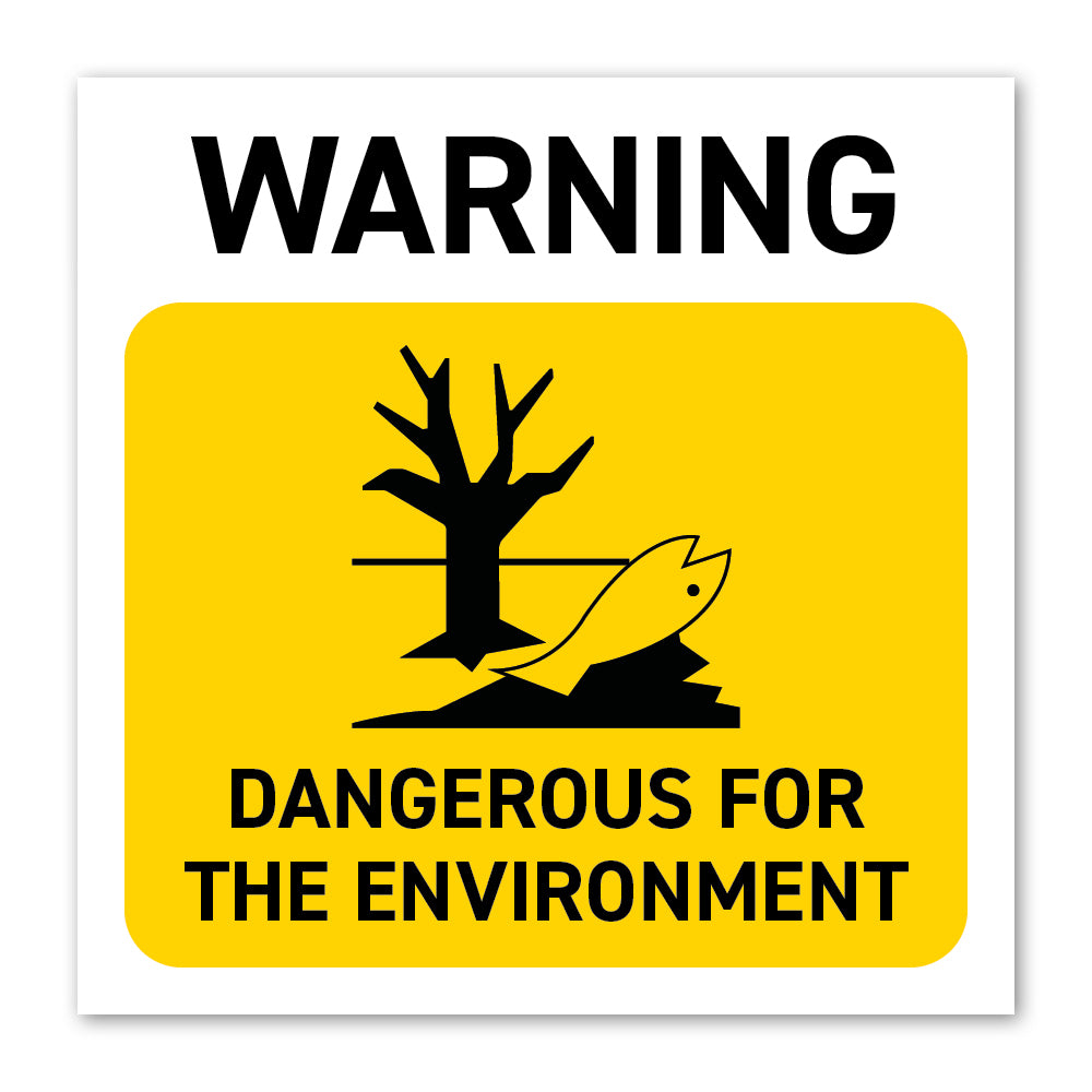 Warning Dangerous For The Environment Safety Label