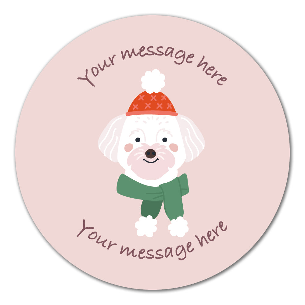 Christmas Dog Label