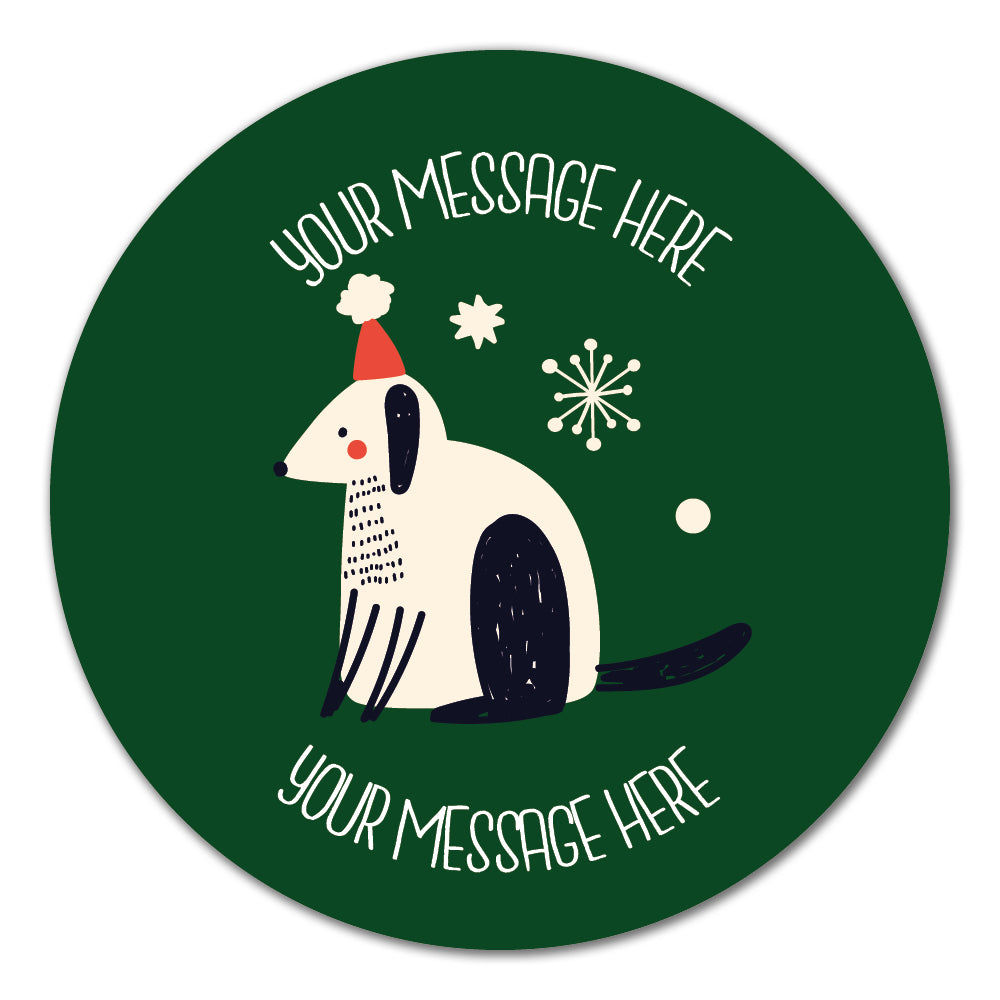 Christmas Dog Present Label