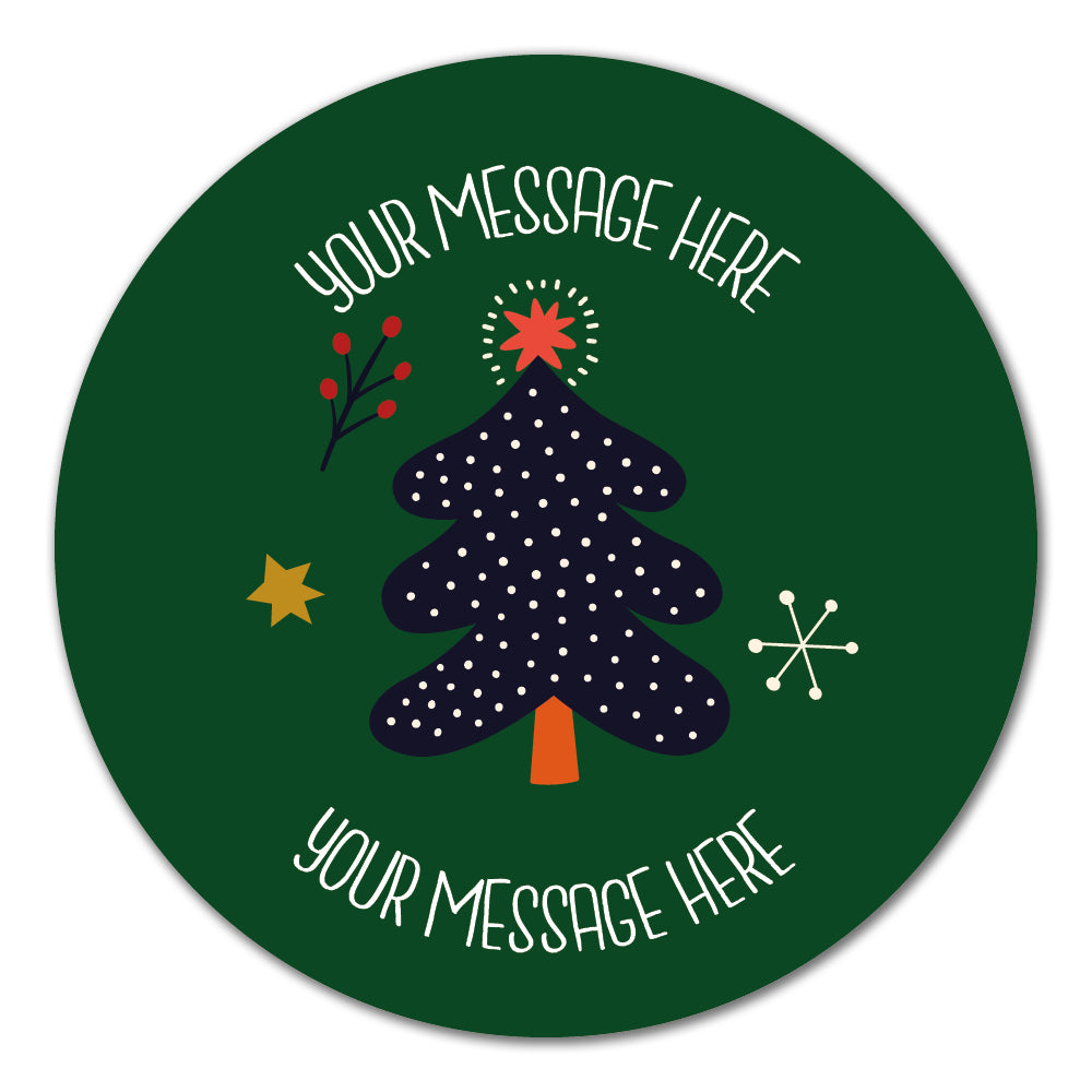 Christmas Tree Present Label